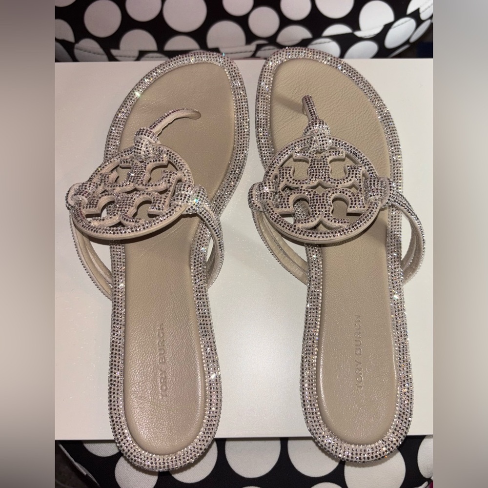 Tory Burch Silver Sandals